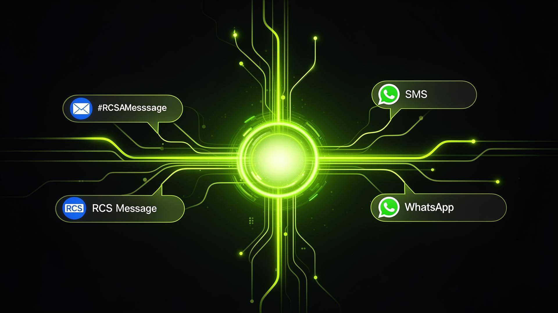 HookZ Connect unified messaging API routing SMS, WhatsApp, and RCS through one central hub