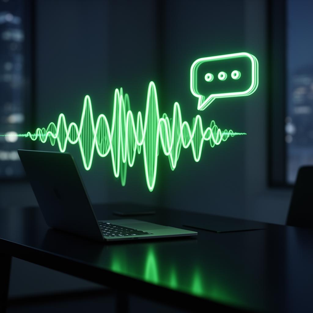 Agentic AI voice waveform and chat bubble representing HookZ CX bots