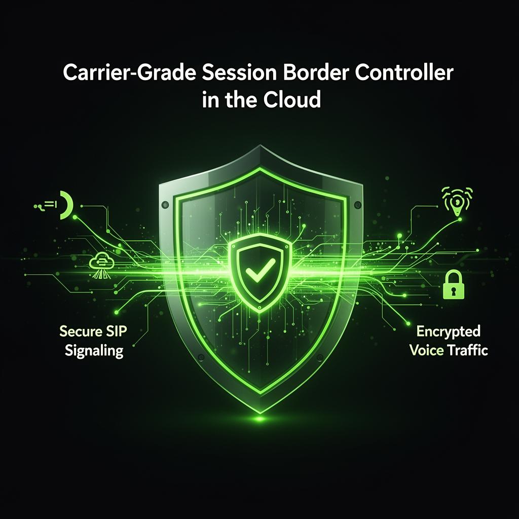 Carrier-grade Session Border Controller with secure SIP signaling and encrypted voice traffic